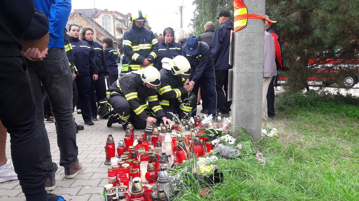 Koryčanští hasiči uctili na místě neštěstí památku svých zesnulých kolegů